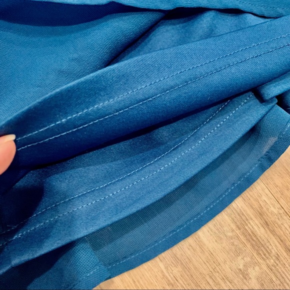 🔥 Forever 21 Dark Teal Blue Lace Dress M - Picture 3 of 8